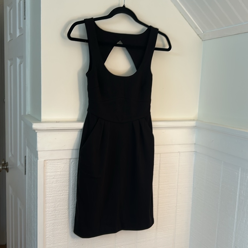 Jack BB Dakota Black Ponte Mini Dress with Pockets size Women’s XS, LBD - Picture 3 of 8